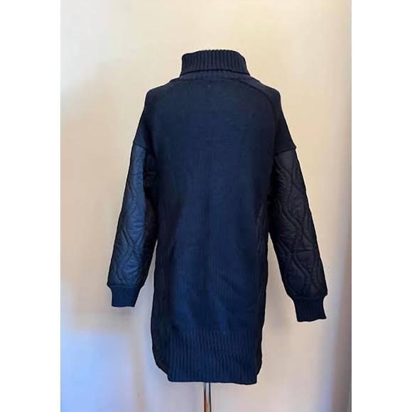 NEW AMS PURE cairo turtleneck sweater in navy - Picture 3 of 3